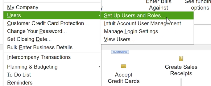 Open Users and Roles