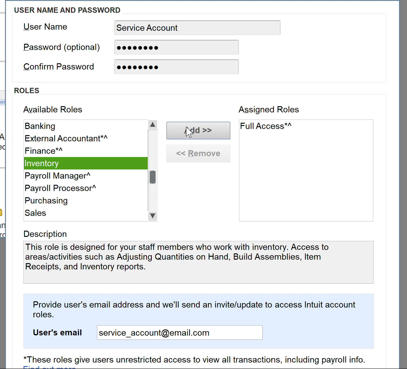 Assign roles and permissions
