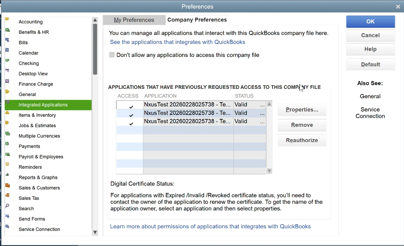 Open Company Preferences